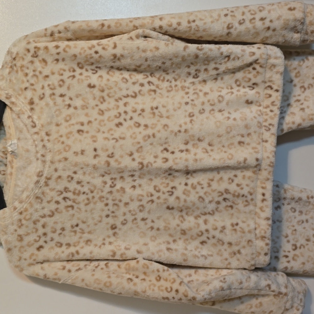 Leopard Print Fleece Lounge Set
